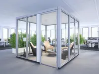 Raumlösung Spaces als Fokusraum mit akustischer Abschirmung für konzentriertes Arbeiten und diskrete Gespräche im Büro